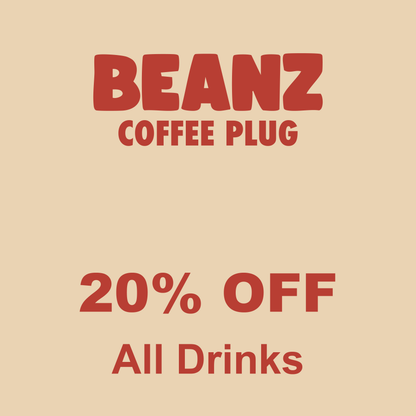 20% OFF Beanz Coffee